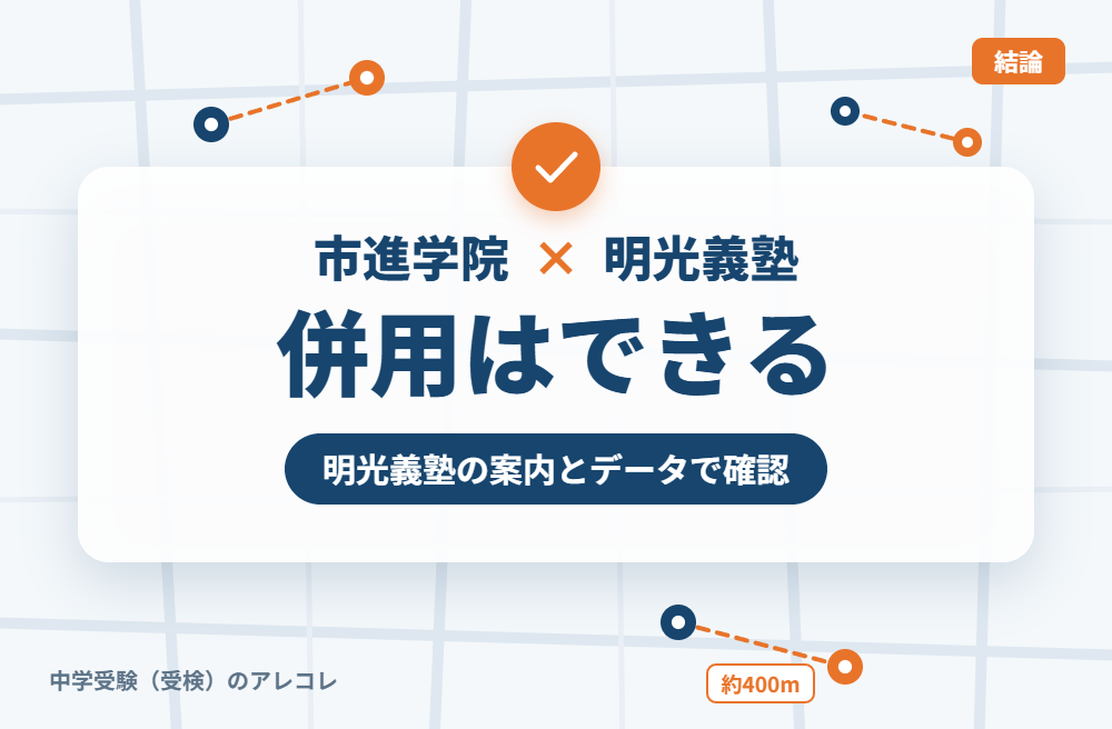 市進学院と明光義塾は併用できる