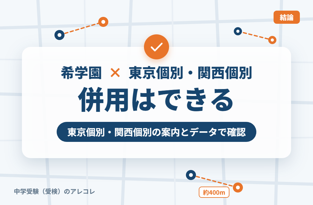 希学園と東京個別指導学院・関西個別指導学院は併用できる
