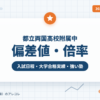 都立両国高校附属中の偏差値・倍率【2027年度入試】