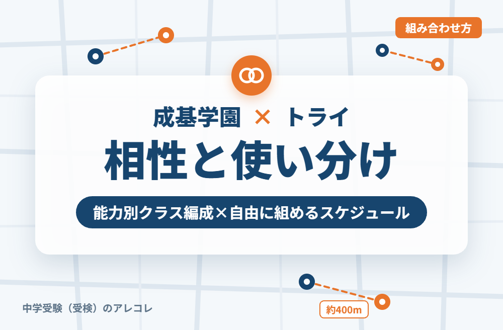 成基学園と個別教室のトライの組み合わせ方
