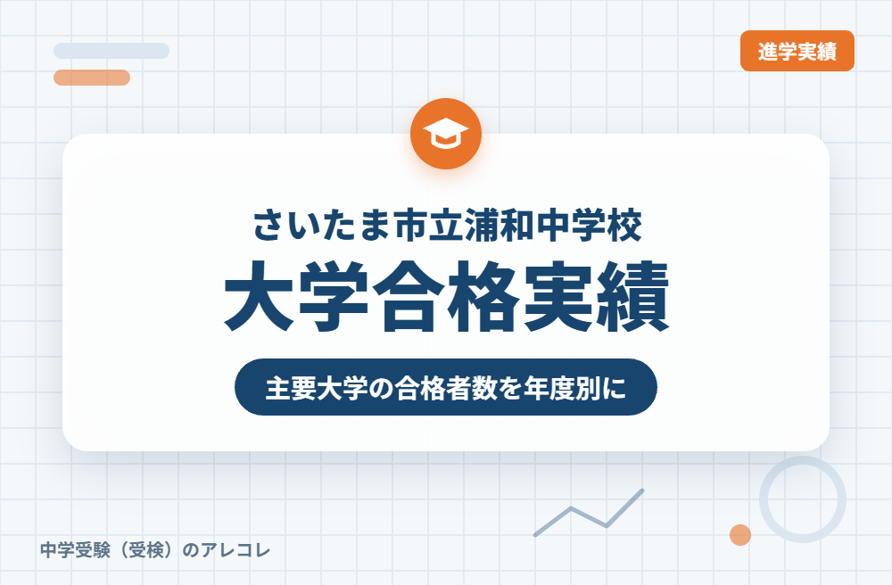 さいたま市立浦和中学校の大学合格実績