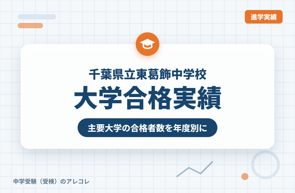千葉県立東葛飾中学校の大学合格実績